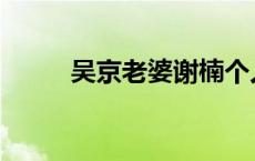 吴京老婆谢楠个人资料 吴京老婆 