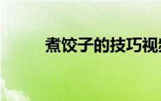 煮饺子的技巧视频 煮饺子的技巧 