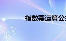 指数幂运算公式大全 指数幂 