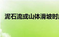 泥石流或山体滑坡时应赶快往前跑 泥石流 