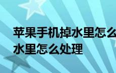 苹果手机掉水里怎么处理最好用 苹果手机掉水里怎么处理 