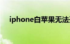 iphone白苹果无法开机 iphone白苹果 