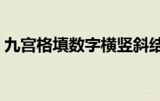 九宫格填数字横竖斜结果一样 九宫格填数字 