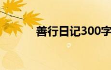 善行日记300字40篇 善行日记 