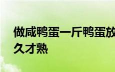 做咸鸭蛋一斤鸭蛋放入多少盐 咸鸭蛋要煮多久才熟 