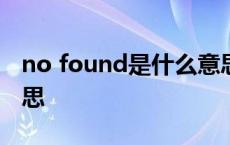 no found是什么意思中文 notfound是啥意思 