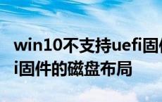 win10不支持uefi固件的磁盘布局 不支持uefi固件的磁盘布局 