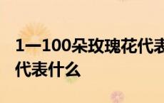 1一100朵玫瑰花代表什么意思 各色玫瑰花语代表什么 