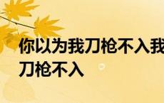 你以为我刀枪不入我以为百毒不侵 你以为我刀枪不入 