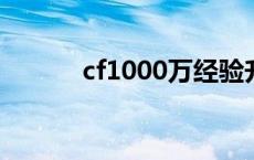 cf1000万经验升多少级 cf100 