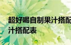 超好喝自制果汁搭配表家家都可以做 自制果汁搭配表 