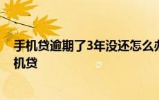 手机贷逾期了3年没还怎么办?终于有人给出了正确答案! 手机贷 