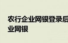 农行企业网银登录后空白是什么原因 农行企业网银 