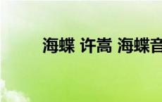 海蝶 许嵩 海蝶音乐许嵩什么地位 