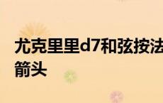 尤克里里d7和弦按法 尤克里里和弦d7向左的箭头 