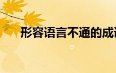 形容语言不通的成语 语言不通的成语 