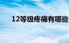 12等级疼痛有哪些 十二级疼痛等级表 