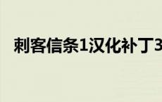 刺客信条1汉化补丁3dm 刺客信条1汉化补丁 