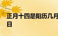 正月十四是阳历几月几号 正月十四是几月几日 