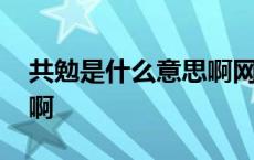 共勉是什么意思啊网络用语 共勉是什么意思啊 