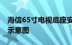 海信65寸电视底座安装示意图 电视底座安装示意图 