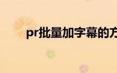 pr批量加字幕的方法 pr批量加字幕 