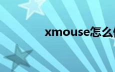 xmouse怎么停止 xmouse 