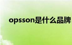 opsson是什么品牌 opsson是什么牌子 