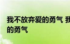 我不放弃爱的勇气 我不怀疑歌名 我不放弃爱的勇气 