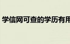 学信网可查的学历有用吗 学信网可查的学历 