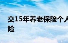 交15年养老保险个人账户3万 交15年养老保险 