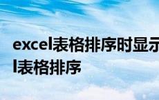 excel表格排序时显示单元格大小不一样 excel表格排序 