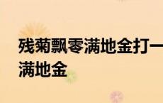 残菊飘零满地金打一三国演义人名 残菊飘零满地金 