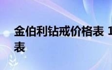 金伯利钻戒价格表 1.5克拉 金伯利钻戒价格表 