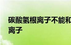 碳酸氢根离子不能和哪些离子共存 碳酸氢根离子 