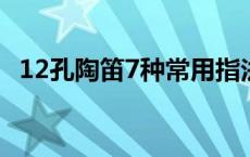 12孔陶笛7种常用指法表 12孔陶笛指法表 