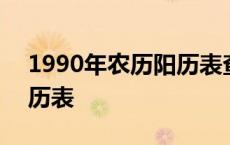 1990年农历阳历表查询全年 1990年农历阳历表 