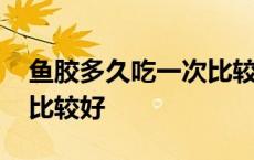 鱼胶多久吃一次比较好吸收 鱼胶多久吃一次比较好 