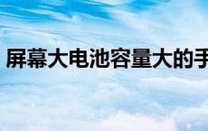 屏幕大电池容量大的手机 电池容量大的手机 