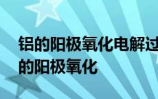 铝的阳极氧化电解过程产生的现象及分析 铝的阳极氧化 