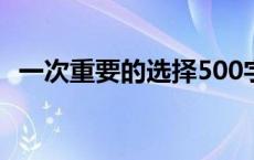 一次重要的选择500字 一次重要的选择600字 