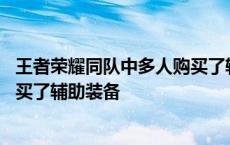 王者荣耀同队中多人购买了辅助装备答案介绍 同队中多人购买了辅助装备 