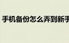 手机备份怎么弄到新手机上 手机备份怎么弄 