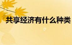 共享经济有什么种类 共享经济有哪些项目 