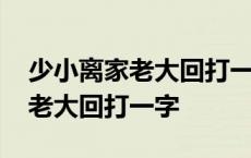 少小离家老大回打一字是什么生肖 少小离家老大回打一字 