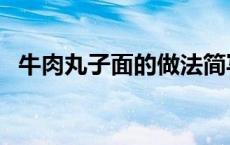 牛肉丸子面的做法简写 牛肉丸子面的做法 