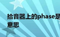 拾音器上的phase是什么意思 phase是什么意思 