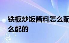 铁板炒饭酱料怎么配的视频 铁板炒饭酱料怎么配的 