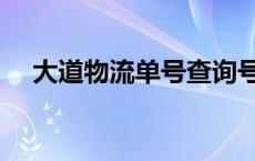 大道物流单号查询号 大道物流单号查询 