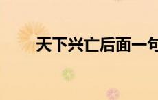 天下兴亡后面一句是什么 天下兴亡 